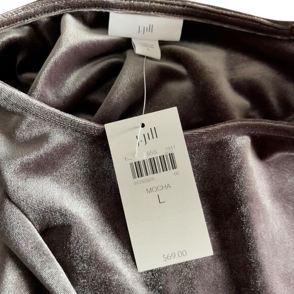 J. Jill Velvet Shirt Popover Top - Picture 6 of 10